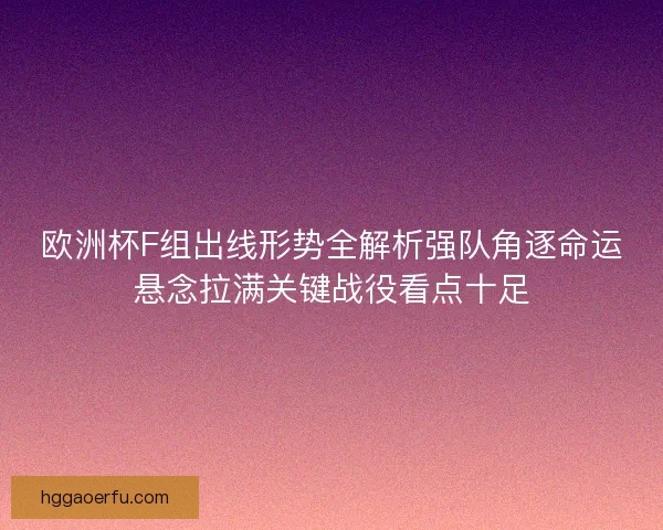 欧洲杯F组出线形势全解析强队角逐命运悬念拉满关键战役看点十足 欧洲杯F组出线形势全解析强队角逐命运悬念拉满关键战役看点十足